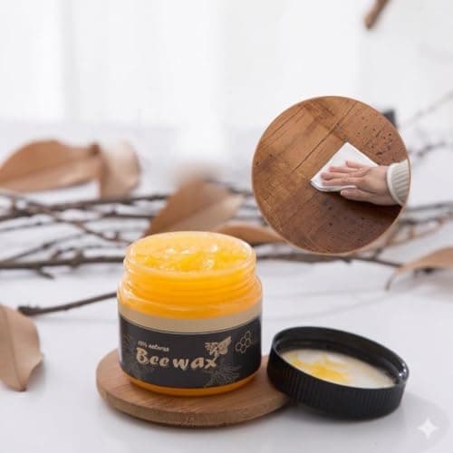 [Bedaya] Natural Wood Polish with Beeswax for Deep Care Furniture, Wax for Removing Scratches, Rejuvenating Wood Surfaces and Antiques, Natural Wood Cleaner and Protector from Dryness