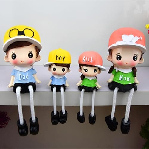 Loving Family Figurines Decor- Gift Art Piece that combines elegance and cuteness to decorate your home or office entryway Attractive in living areas, perfect romantic touch for wedding anniversary gi