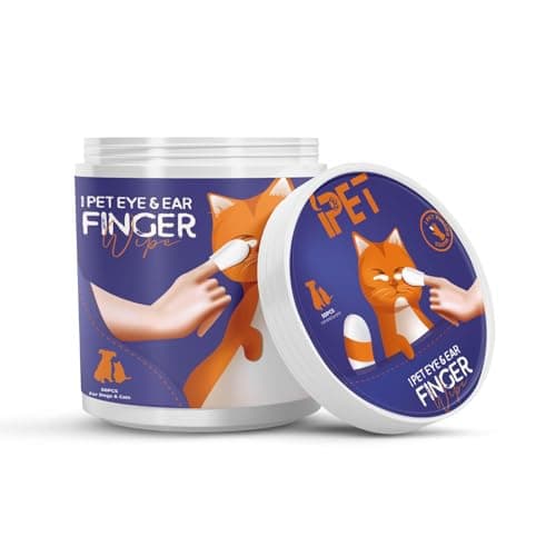 I pet Eye and Ear Pet Wipes, 50 Pieces, Finger Cleaning Wipes for Dogs and Cats Pet supplies