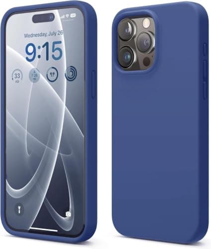 For iPhone 13 Pro Max – Premium Silicone Shockproof Phone Case – Soft Inner Lining – Minimalist Design – High-Quality Protection, Navy Cellular phone case