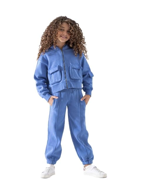 SOTRA BABY WEAR Girl's Pink Cotton Hoodie & Jogger Set S9 Track suit