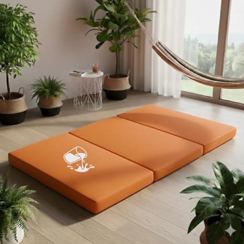 Folding Floor Mattress – Waterproof Compact & Portable Guest Bed for Home, Travel & Camping | 3-Panel Design, 180 * 120 * 10 – Space-Saving, Comfortable & Easy to Store