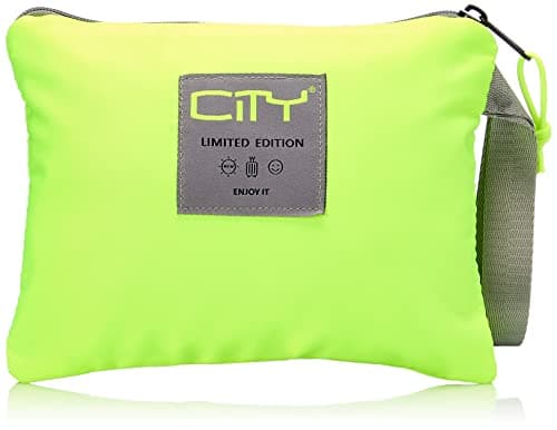 CITY Satin Green Safe Pocket for Girls 24x18CM Handbag