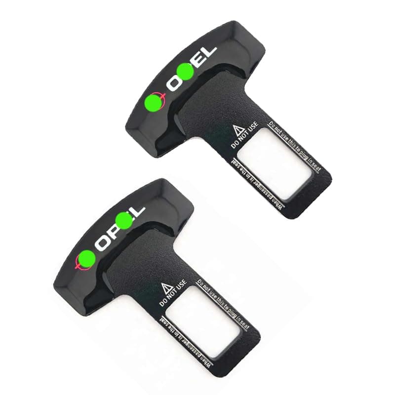 KaberTrade 2 Piece Car Seat Belt Clip Car Seat Belt Buckle Support Safety Alarm Lock (Metal Sucker, Fit and Compatible with Opel, 2 Pieces, Code:9709) Auto accessory