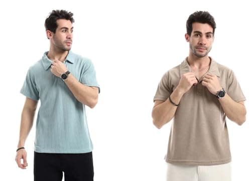 Red Circle Mens Bundle of 2 Ivory Dune Relaxed T-Shirt Bundle of 2 Ivory Dune Relaxed T-Shirt