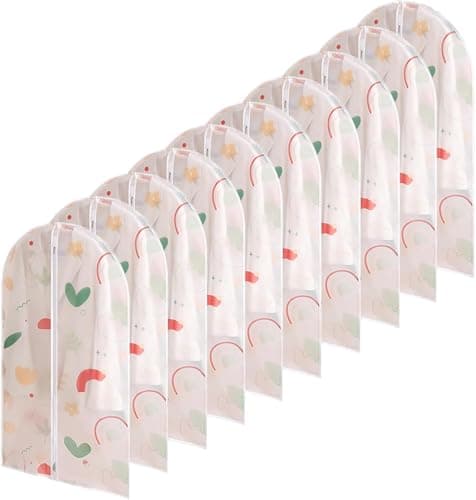 Water-Resistant Suit and Jacket Cover Patterned Garment Bag 60x100cm Closet Organizer for Suits Blazers Protective Dustproof Clothing Storage Cover Garment protector cover