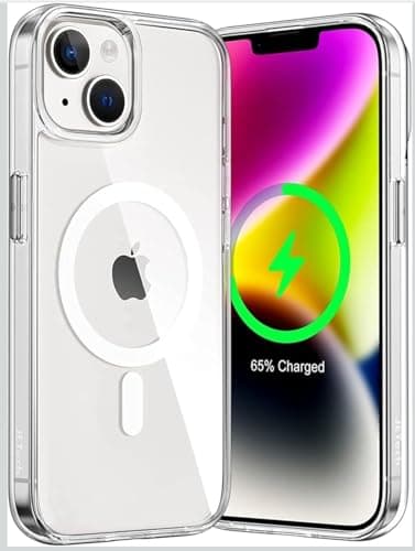 Magnetic Phone Case Compatible with iPhone 13 and iPhone 14, Clear Slim Thin Shockproof Protective Phone Case with Magsafe Charger, Anti-Yellow Cellular phone case