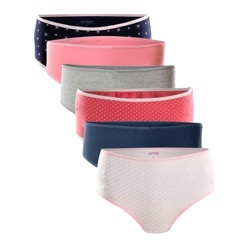 Cottonil Pack of 6 Cottonila Midi Panties Underwear for Women Underpants