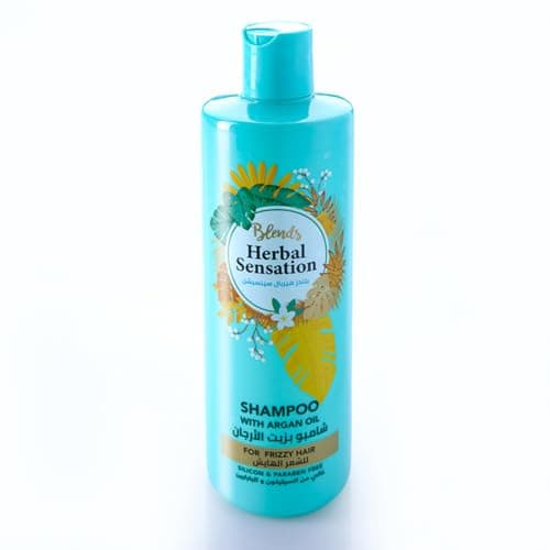Blends Herbal Sensation Shampoo with Argan Oil for Frizzy Hair - Hydrating Anti-Frizz Formula for Split Ends - Silicon & Paraben Free - 850 ml