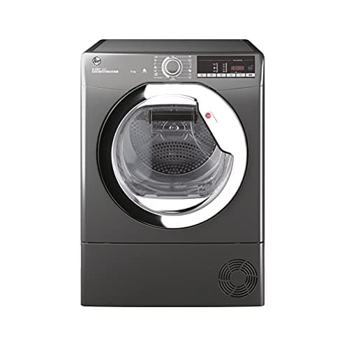 Hoover Front Load Tumble Dryer With Condenser Capacity 8 kg,ALL In One Technology, Rapid Wash, Hygiene, XXL Load Program, Anti-Allergy, wifi Silver HLEC8TCER-ELA