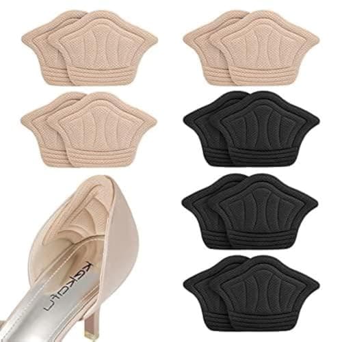(2 Pairs) - Heel Grip Pads for Sneakers Shoes, Heel Inserts for Men and Women, Shoe Inserts for Loose Shoes, Heel Pain and Acne, Black - Prime Shop CM
