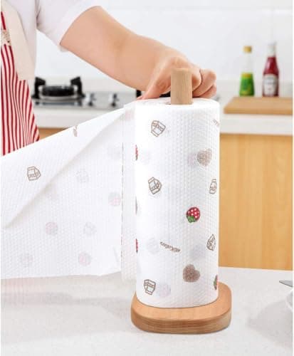 Reusable Kitchen Cleaning Wipes Roll 50 Sheets Absorbent Washable Cloths