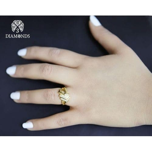 3 Diamonds 3370159539249 Wedding Ring For Women Gold Plated