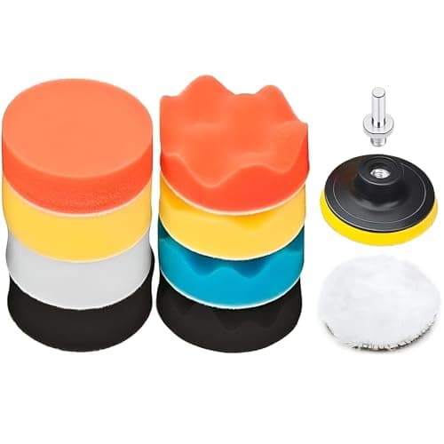 Car Polishing Kit 11 Pcs 3 Inch Wool Foam Pads with Drill Adapter – Professional Polishing Kit for Polishing, Waxing, Polishing, Scratch Removal, Restore Car Shine and Durable Gloss Abrasives
