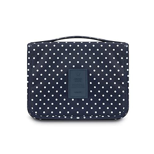 Travel Toiletry Bag, Hanging Wash Bag Portable Makeup Bag for Women, Large Capacity Cosmetic Bag Organizer for Travel Daily Use, Blue Cosmetic case
