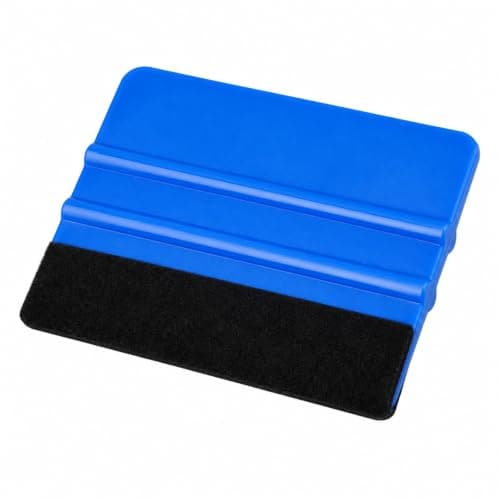 Squeegee Smoothing Tools, For Car Vinyl Wrap, Window Tint Film Application Tool, Wallpaper Smoother Tool, Anti‑Scratch Felt Edge Squeegee for Car Wrap Wall Decal, Blue