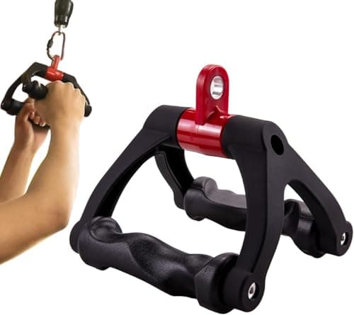 Double Row D Handle, Triangle V-Shaped Handle, Cable Attachment with Ergonomic Handle for Gym, Non-Slip Ergonomic Workout Handle, V Shaped Cable Attachment Sporting goods