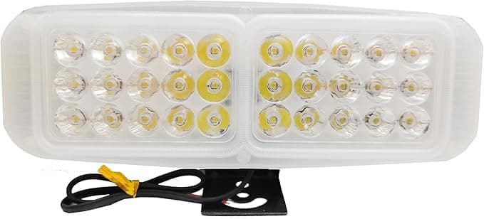 Sacar 30 LED Fog Light Projector White 30 LED Fog Light Fixture Tip and Shaker, for Cars, Bikes, Motorcycles, Trucks, Off-Road (White Frame,1 Piece) Vehicle light assembly