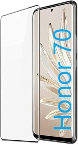 Full Coverage Tempered Glass Screen Protector for Honor 70-9H Hardness, Bubble Free, Ultra-HD Clarity, Anti-Scratch & Case Friendly.