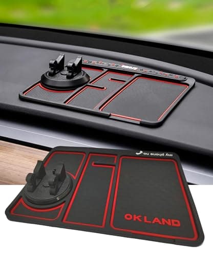 4 in 1 Car Phone Base - Universal 360 Degree Rotating Phone Holder for Mobile Phones - Multifunctional Car Dashboard Organizer - Anti-Slip - KaberTrade Portable electronic device mount