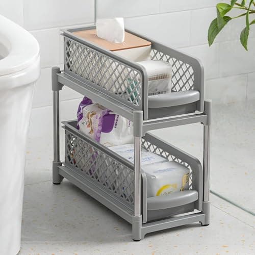 Expandable Under Sink Shelf Organizer Metal Kitchen Bathroom Storage Rack