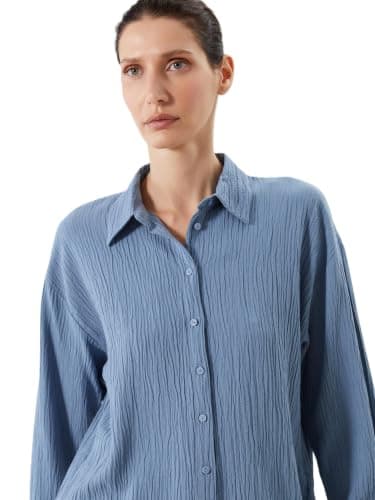 LC WAIKIKI Woman Textured Oversize Women's Shirt