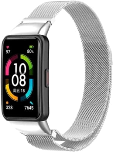 Metal Strap For Honor Band 6 / Huawei Band 6 Smart Stainless Steel Wristband Bracelet For Huawei Band 6 Replacement Wristband Bracelet By Next store Watch band