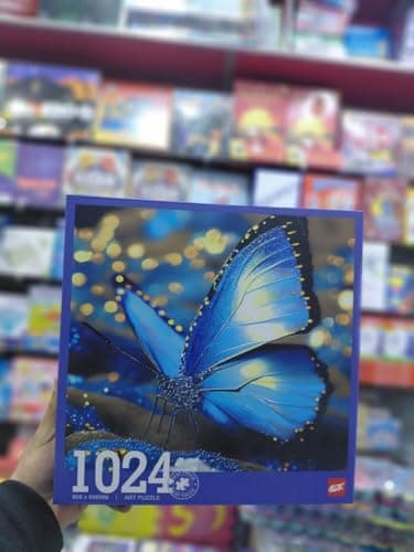 Blue Butterfly Art Puzzle, 1024 Pieces, 606 x 606mm
