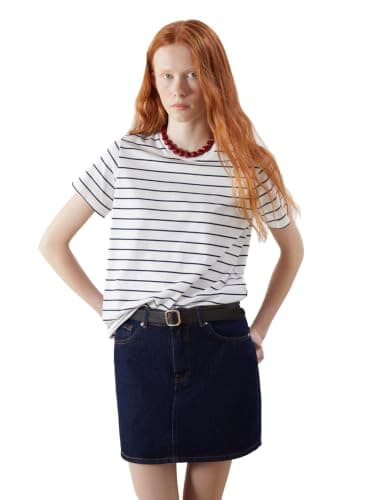LC WAIKIKI Woman Crew Neck Striped Women's T-Shirt