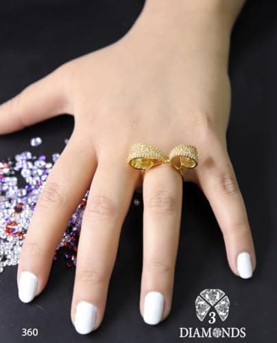 3 Diamonds 3370159539286 Wedding Ring For Women Gold Plated