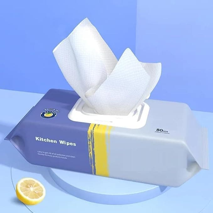 Grease Removal Kitchen Wet Wipes for Stoves Ceramic Hoods 80 Pieces Pack Surface cleaning wipe