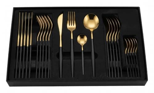 Spoons and Forks Set of 24 – Versatile Tableware for Serving and Everyday Use AR