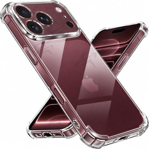 ARROWS Clear Case for iPhone 18 Pro Max, Transparent TPU Shockproof Phone Cover, Reinforced Corners, Anti-Yellowing, Slim Soft Protective Case, Scratch Resistant