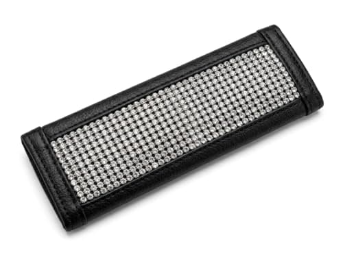 Crystal Car Salon Decoration Cover with Crystal Stones - Hand Brake Stick Cover Popular for Various Cars, PU Leather Accessories Protectors for Sports Car - SACAR Handle grip