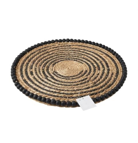 Large 35cm Round Bubbles Wicker Coaster for Hot Pots and Serving