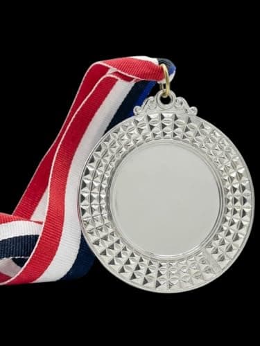 Metal Medal with Unique Design and Can Stick Your Own Logo with Ribbon for Sports Performance Comes in Egypt Flag Colors. Sporting goods