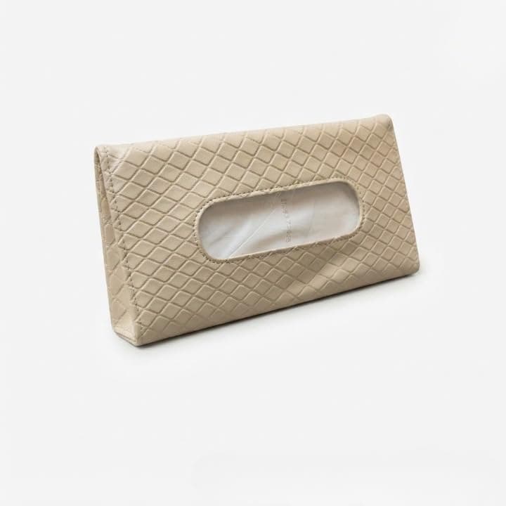 Leather Car Tissue Holder for Sun Visor or Door Pocket Facial tissue holder
