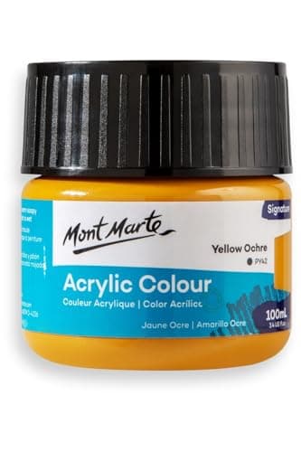 Monte Marte MSCH1005 Acrylic Colour Paint 100 ml, Yellow Ochre