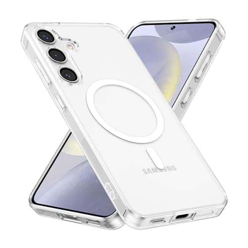 RALEAVO for Samsung Galaxy S26 Case Clear Magnetic Acrylic Case,Clear | [Compatible with MagSafe] Crystal Magnetic Phone Case,Slim Transparent Acrylic Hard Back,Military Drop Protection Cellular phone case