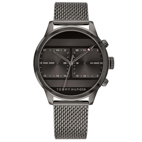 Tommy Hilfiger Mens Multi Dial Quartz Watch Icon, Grey, Bracelet