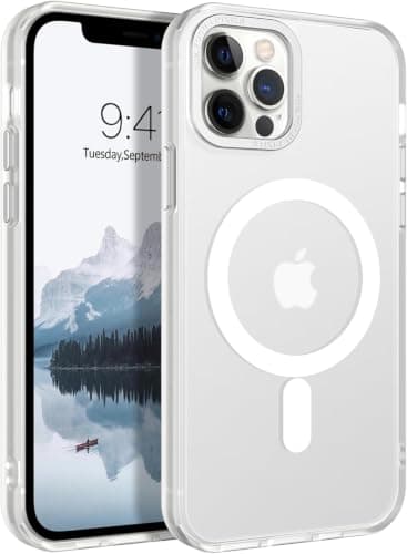 Case Cover Translucent Matte Slim Shockproof Magnetic Phone Case (Compatible with iphone 13 Pro Max) Women Men Girl Boy Protective Cover (White) Cellular phone case