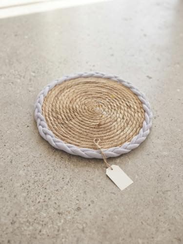 35cm Large Round Bubbles Wicker Coaster for Hot Pots and Table Decoration