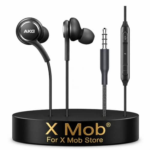 Noise Isolating Earbuds Lightweight Headphones with Cable Microphone Volume Control for iPhone iPod iPad MP3 Huawei Samsung Wired In-Ear (AKG AUX 3.5M)