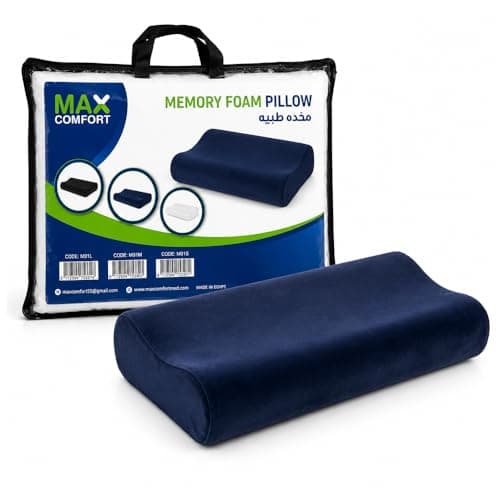 Max Comfort American Memory Foam Pillow for Neck and Shoulder Pain Relief, Memory Foam (50 * 30) (Navy)