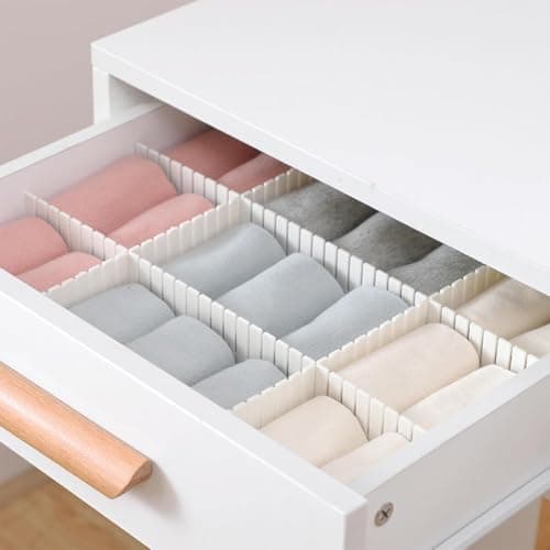 Adjustable Drawer Organizer Slats DIY Plastic Dividers for Home Storage