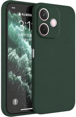 ARROWS Premium Silicone Case for Oppo A5 Pro, Shockproof Protection, Soft Microfiber Lining, Anti-fingerprint Matte Finish, Camera Protective Design - Dark Gray Cellular phone case