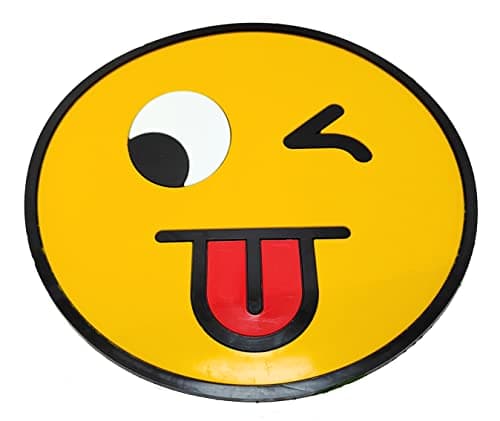 KaberTrade KaberTrade Silicone Car Dash Mat Non-Slip Car Mat Car Mat Car Seat Pad Special Product for Your Car Yellow Round Lip 18cm Diameter - 5297 Vehicle mat
