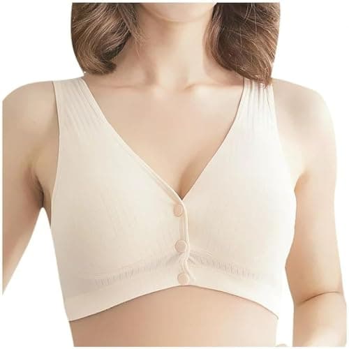 Womens Maternity Cotton Front Buckle Nursing Bra