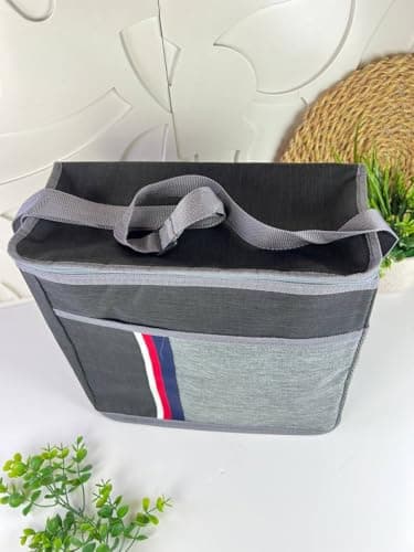 JALSA Portable Insulated Lunch Bag – Thermal Food Warmer & Cooler Storage Box – Square Picnic & Travel Lunch Organizer Bag – Durable Heat & Cold Retention Bag 30×35×18 cm Meal holder