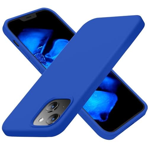 Cordking Designed for iPhone 13 Case, Designed for iPhone 14 Case, Silicone Ultra Slim Shockproof Protective Phone Case with [Soft Anti-Scratch Microfiber Lining], 6.1 inch, Klein Blue Cellular phone case